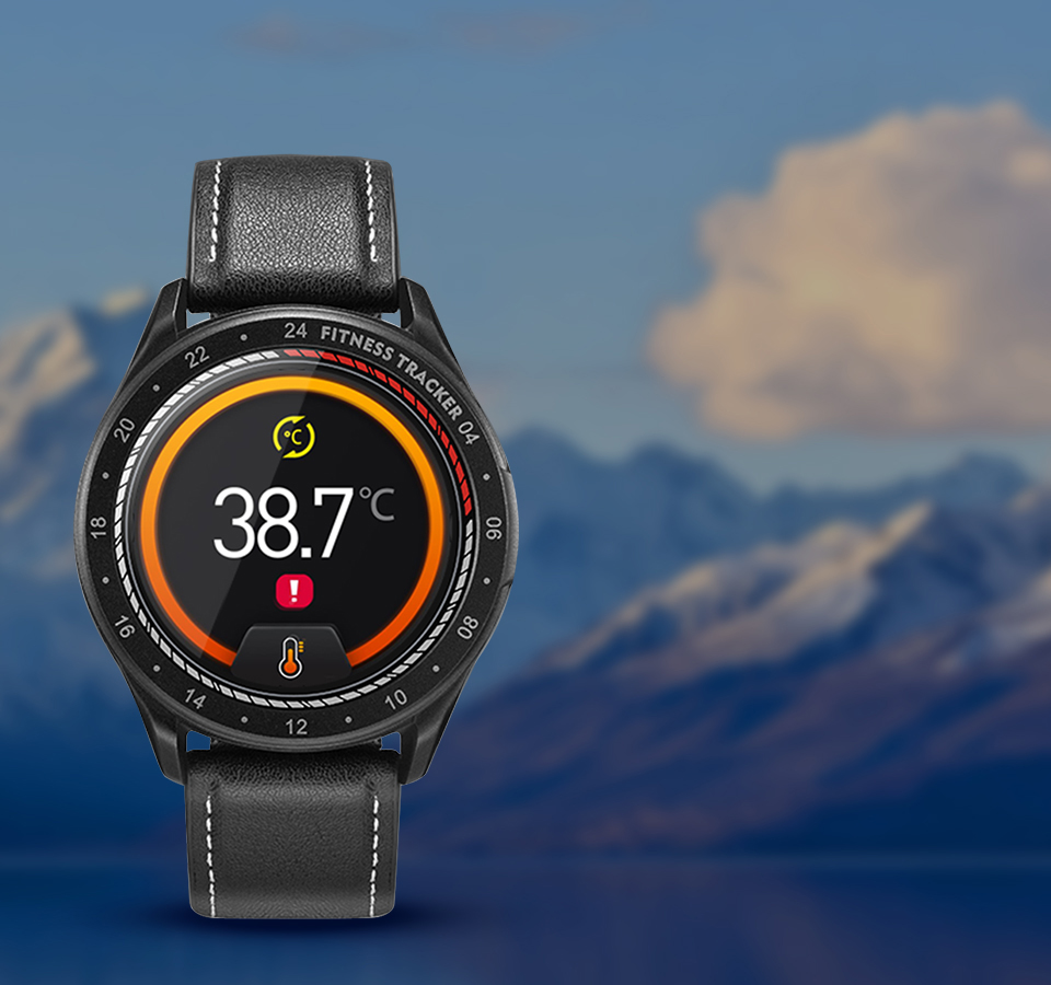 smart band with temperature sensor